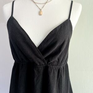 Elegant Black Spaghetti Strap Dress